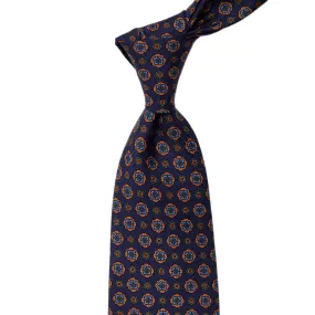 Sovereign Grade Navy Geometric Floral 36oz Printed Silk Tie