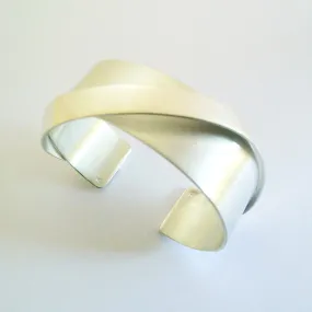 Sterling Silver Ribbon Cuff