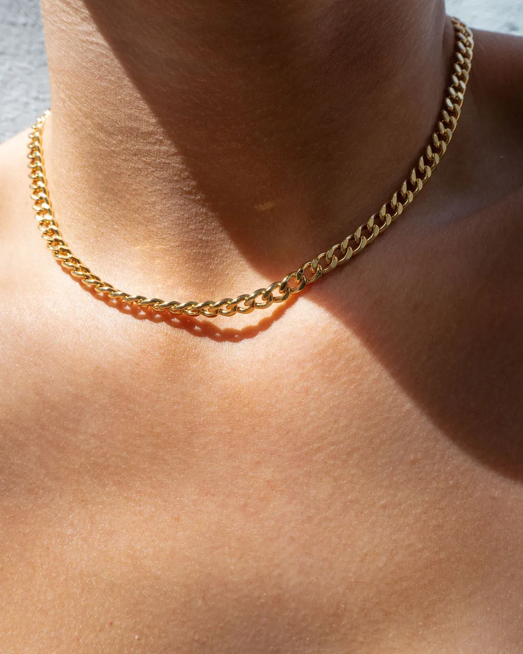 The Classique Skinny Curb Chain (5mm)- Gold