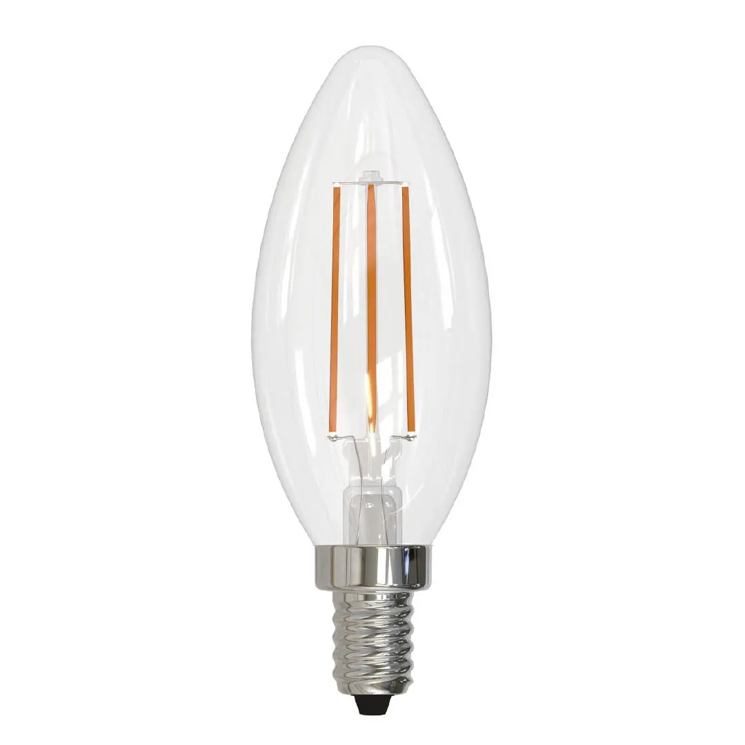 UBB2043 Luxury LED Bulbs, 60W Equivalent, Vintage Edison Style, B11 Shape, E12 Base (candelabra base), 3000K (soft white) - 4 PACK