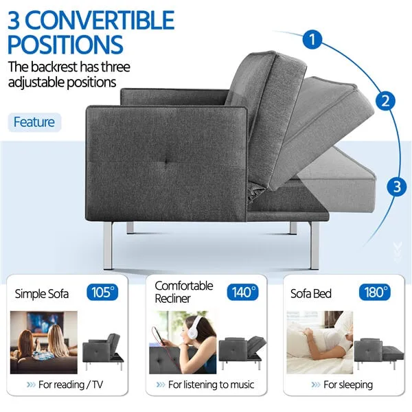 Yaheetech  78.3in Convertible Sofa Bed